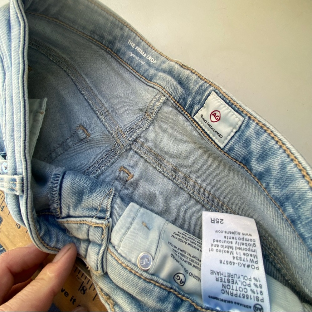 Adriano Goldschmied the Prima Crop Cigarette leg size 25 0 light wash new nwt - Picture 6 of 10